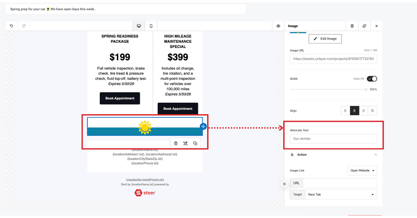 Email Editor Image Alt Text
