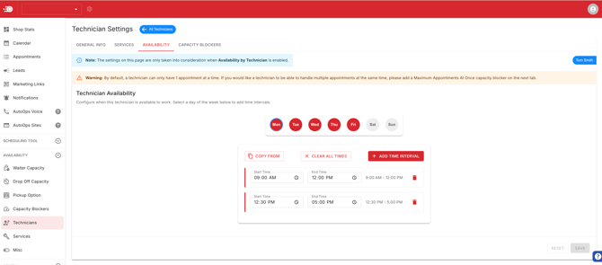 Assign Tech Schedule