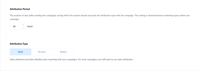 Campaign Attribution Settings