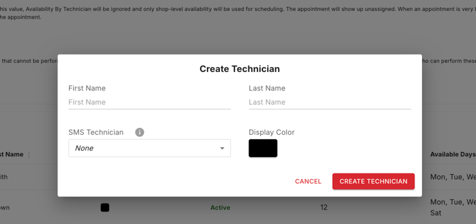 Create a Technician 
