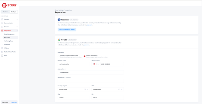 Google Indirect Review Sync
