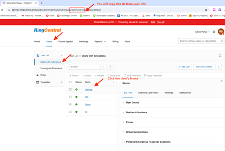 Locate User ID in RC