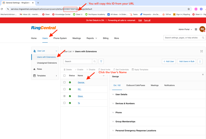 Locate User ID in RC