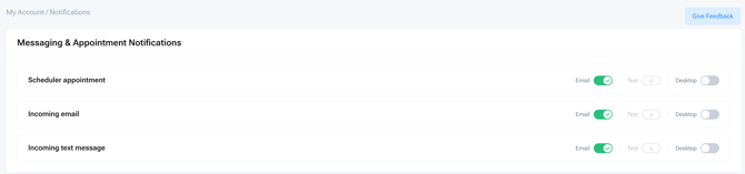 Messaging & Appt. Notifs