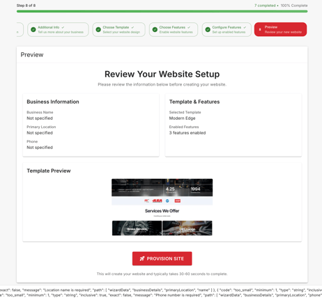 Step 8 - Confirm Info
