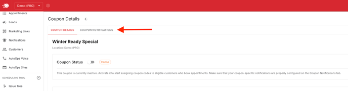 Nave to Coupon Notifs