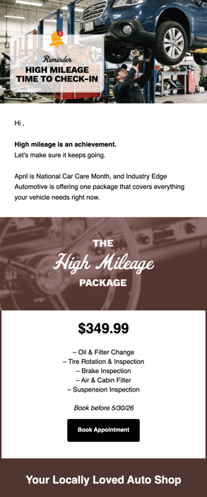Q3_High Mileage Campaign