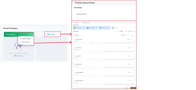 Segment Settings Filters