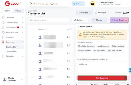 Smart Search No Results