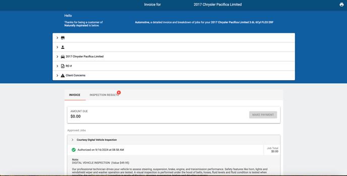 Tekmetric Invoice