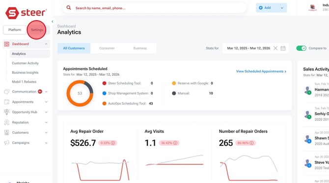 Update Company Information and User Access Settings in Steer - Step 0